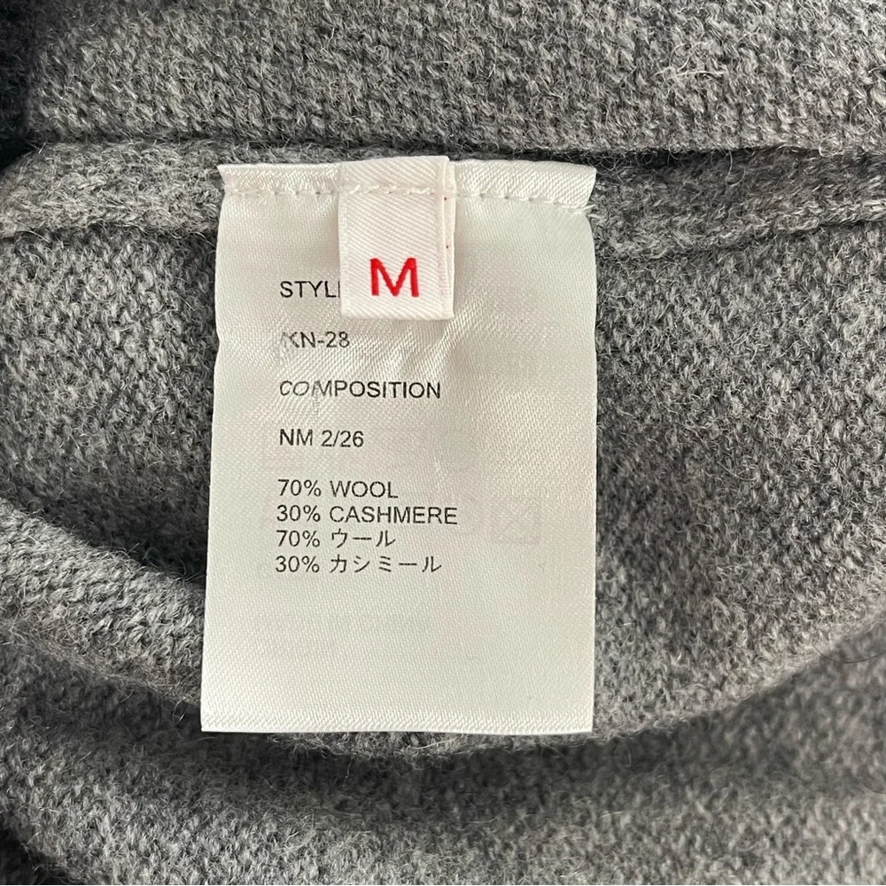 Random Identities Wool Cashmere Blend Crew Neck Gray Sweater Size Medium